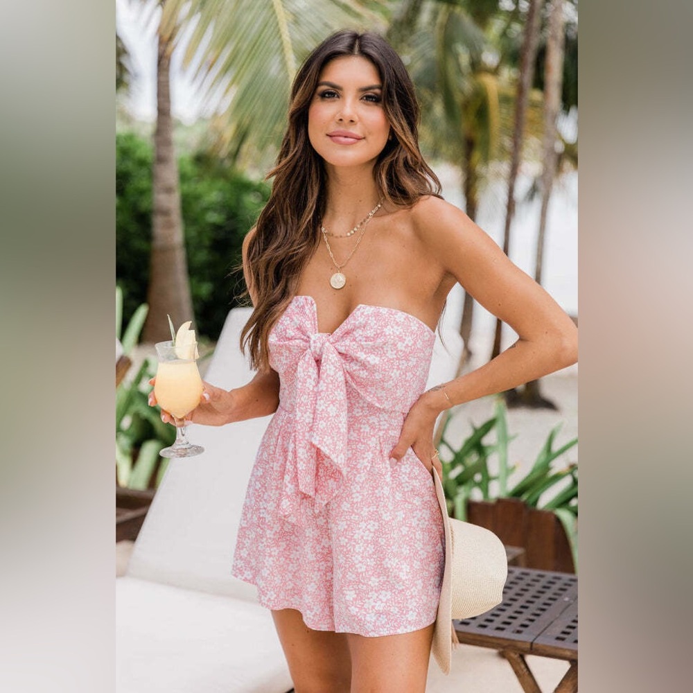Pink Lily Romper - BRAND NEW